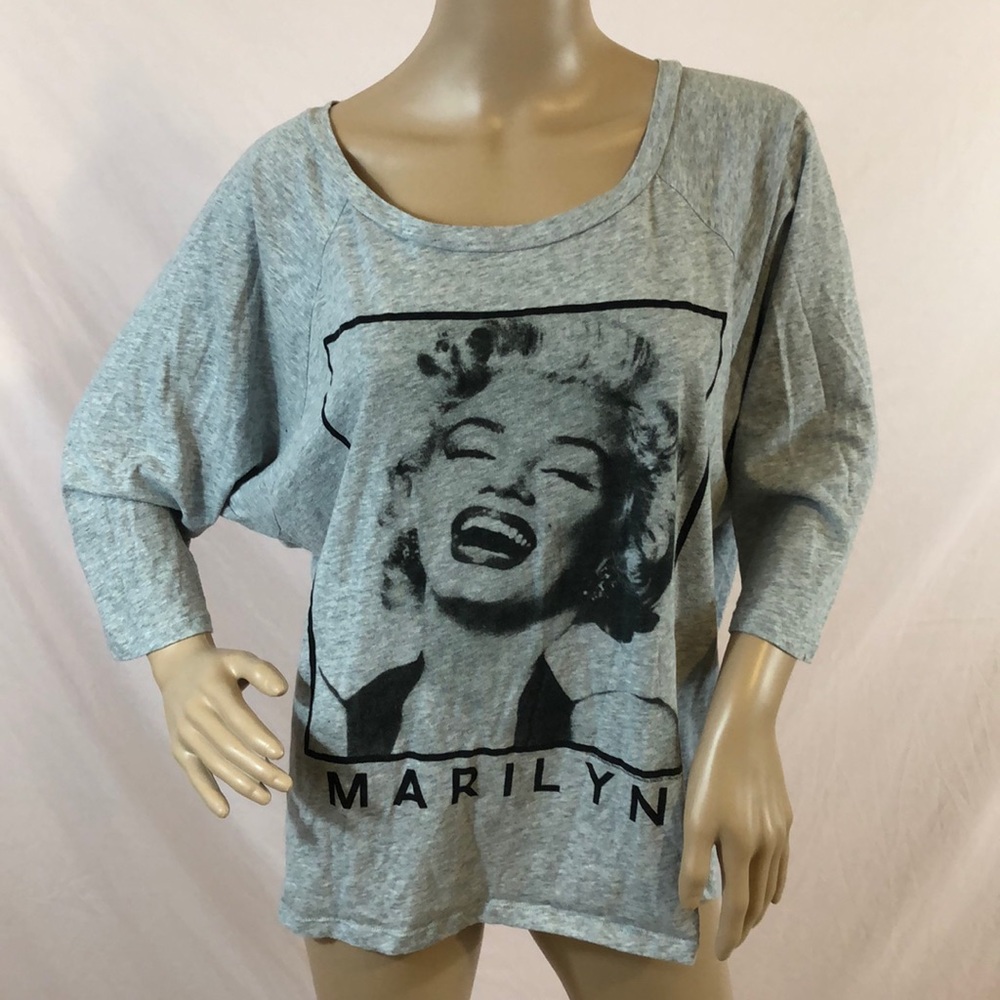 Forever 21 gray Marilyn Monroe top